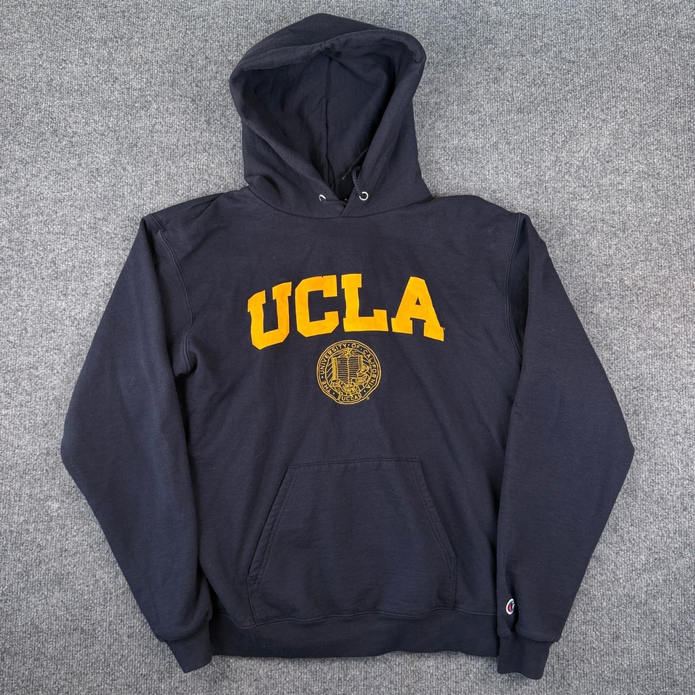 Champion UCLA Bruins Hoodie Mens M Navy Blue Fleece Pullover California